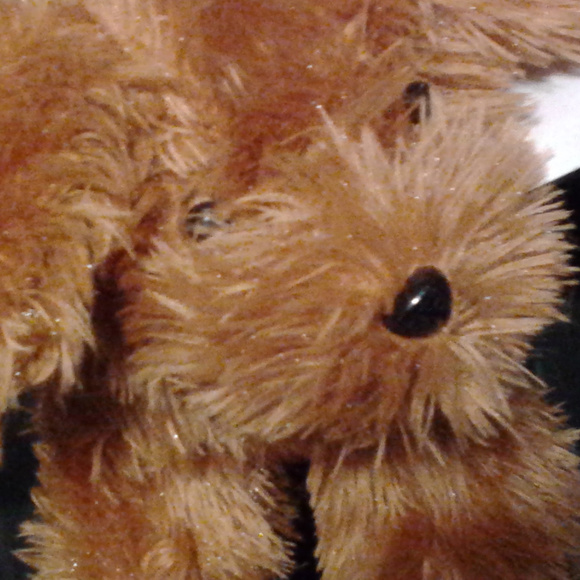 stuffed brown fluffy dog - Picture 4 of 4